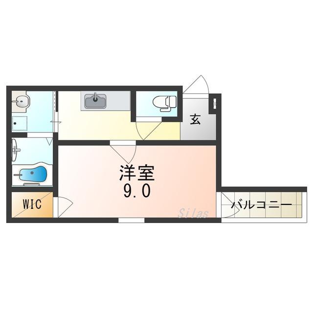 フジパレス堺初芝II番館(1K/2階)の間取り写真
