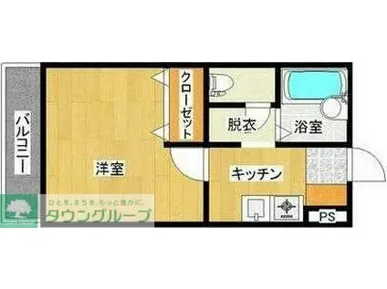 メゾン・ド・ソニヤ(1K/2階)の間取り写真