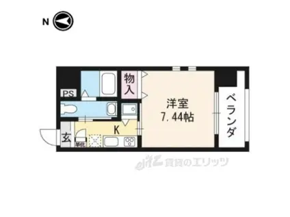 HF河原町二条レジデンス(1K/4階)の間取り写真