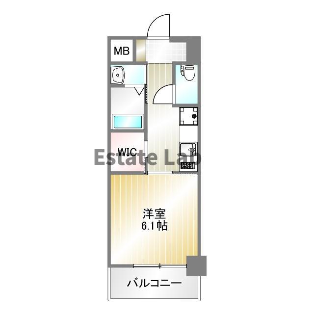CREST TAPP 神戸三宮(1K/7階)の間取り写真