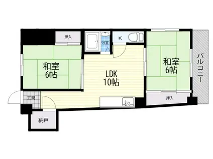 グラントピア京橋(2LDK/8階)の間取り写真