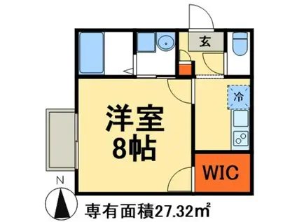 キャメル南流山4(1K/2階)の間取り写真