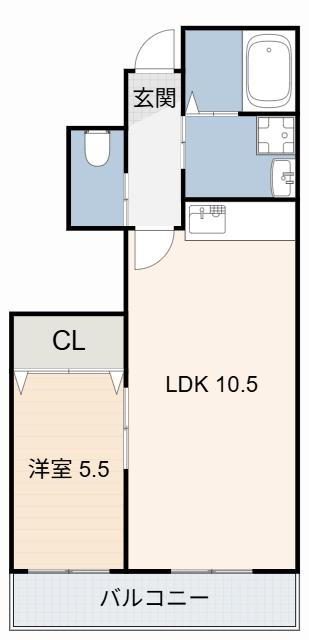 イースト加木屋(1LDK/1階)の間取り写真