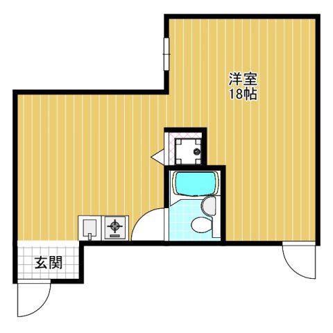 森下ビル(ワンルーム/1階)の間取り写真