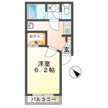 ドリームハイツV号館(1K/1階)の間取り写真