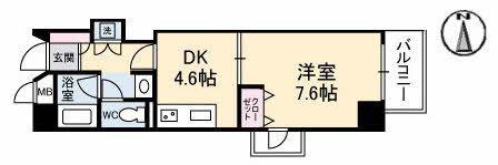 メゾン・ド・ナリヤA(1DK/2階)の間取り写真