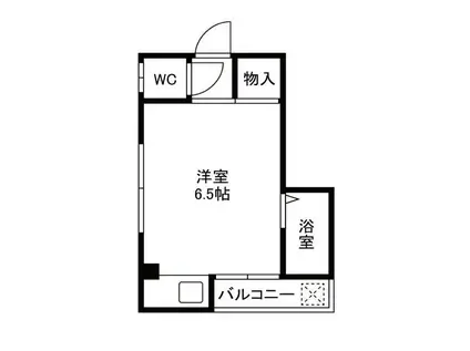 ミヤコハイツ(ワンルーム/2階)の間取り写真