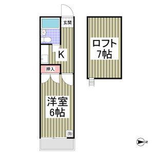 アイリス(1K/2階)の間取り写真