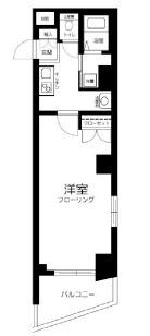 ロイヤルパレス四ツ谷(1K/2階)の間取り写真
