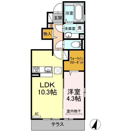 パトソール(1LDK/1階)の間取り写真