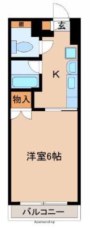 プチメゾン鶴島(1K/2階)の間取り写真