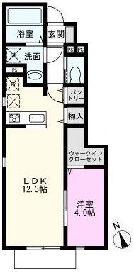 クレールコート(1LDK/1階)の間取り写真