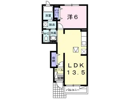 ドルフ・レーベン II(1LDK/1階)の間取り写真