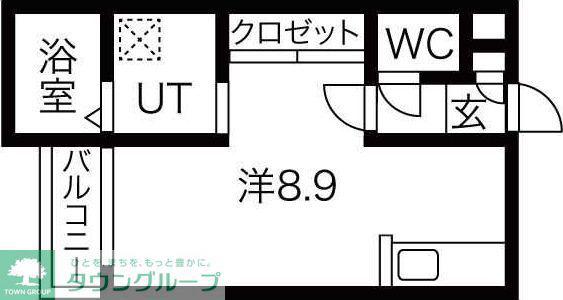 GRANDTICスリジエ(ワンルーム/2階)の間取り写真