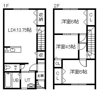 ルミナス豊岡(3LDK/1階)の間取り写真