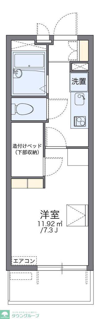 レオパレス和(1K/4階)の間取り写真