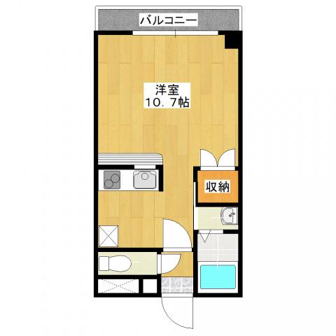 エスペランサ(ワンルーム/3階)の間取り写真