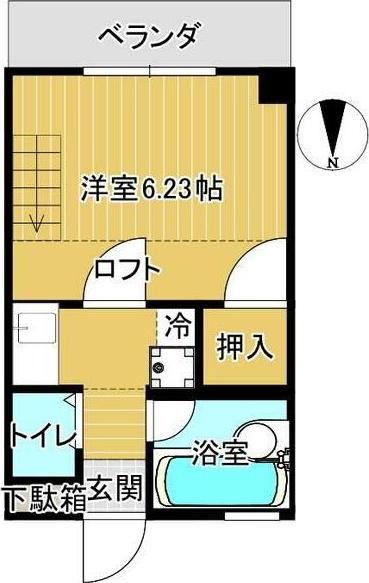 レジデンスSUZUKI(ワンルーム/3階)の間取り写真