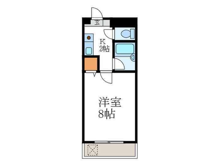 ジュネス丸池(1K/4階)の間取り写真
