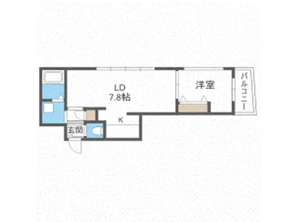 BLAST稲穂(1LDK/3階)の間取り写真