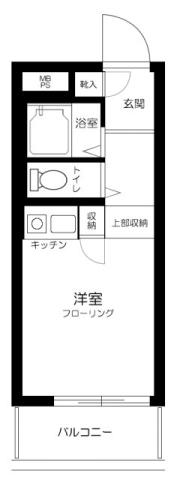 セントヒルズ笹塚(ワンルーム/4階)の間取り写真
