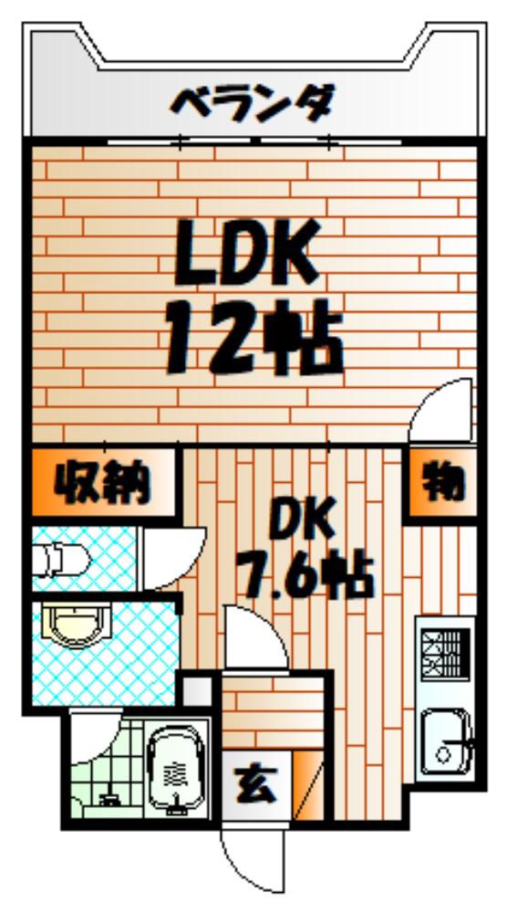 KAWAYABUILD(1DK/1階)の間取り写真