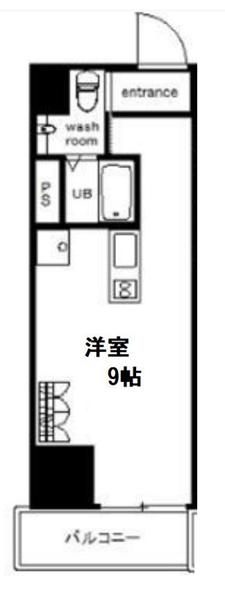 SK TOWER心斎橋イースト(ワンルーム/3階)の間取り写真