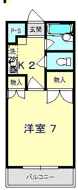 アマノビル(1K/3階)の間取り写真