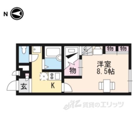 レオパレススマイル成田(1K/2階)の間取り写真