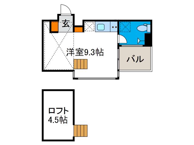 是空NAMBA NISHI(ワンルーム/8階)の間取り写真