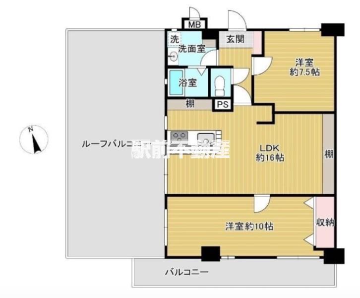 グランピア青葉(2LDK/7階)の間取り写真
