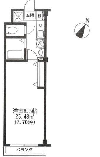 アトレー上福岡マンション(1K/2階)の間取り写真