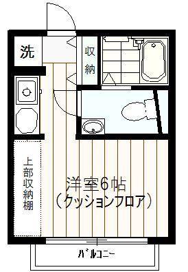 学生会館柏ビル(1K/3階)の間取り写真