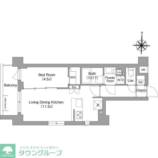 コンフォリア・リヴ永福町(1LDK/6階)の間取り写真