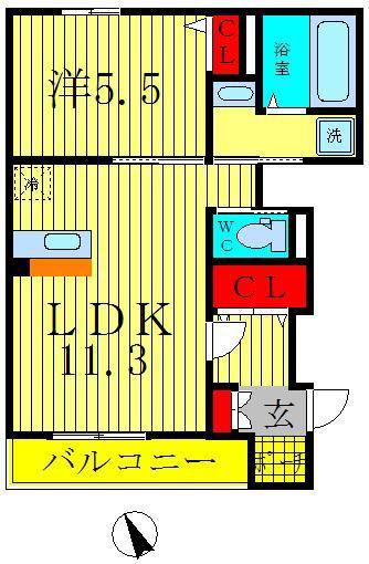 DO・GRUN(1LDK/1階)の間取り写真