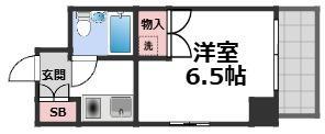 メゾン内久宝寺(ワンルーム/8階)の間取り写真