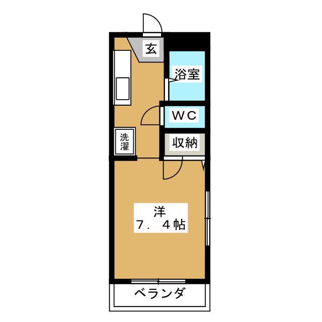 OKANOII(ワンルーム/4階)の間取り写真