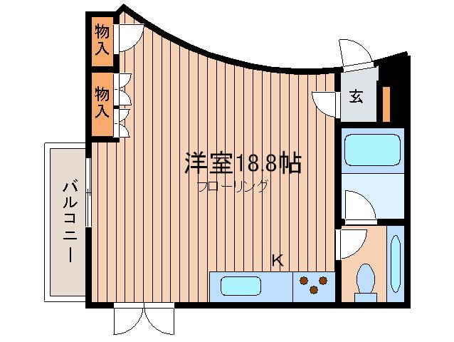 T`SGARDEN和泉多摩川(ワンルーム/2階)の間取り写真