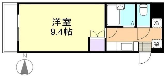 倉敷ライフ・キャンパスF棟(1K/3階)の間取り写真