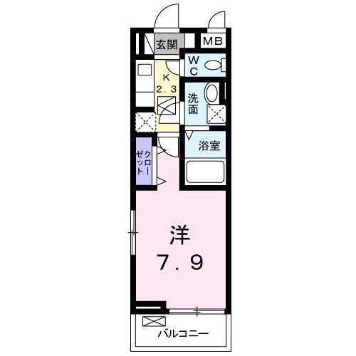 ブライト フューチャー(1K/2階)の間取り写真