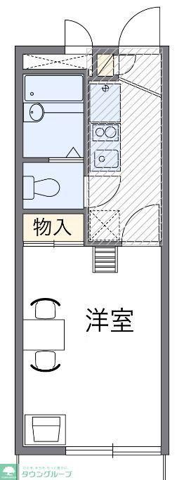 レオパレスウィステリア(1K/1階)の間取り写真