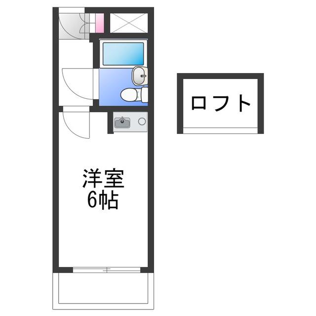 ハイデ野田(ワンルーム/3階)の間取り写真