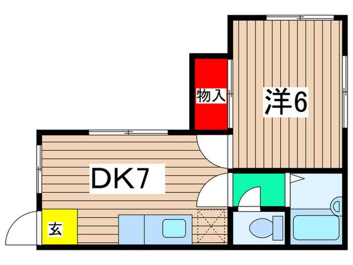 マイルーム今川(1DK/1階)の間取り写真