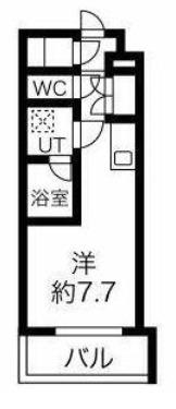 マテリア横浜ノース 2(1K/2階)の間取り写真