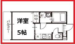 メルディア舎人II(1K/3階)の間取り写真
