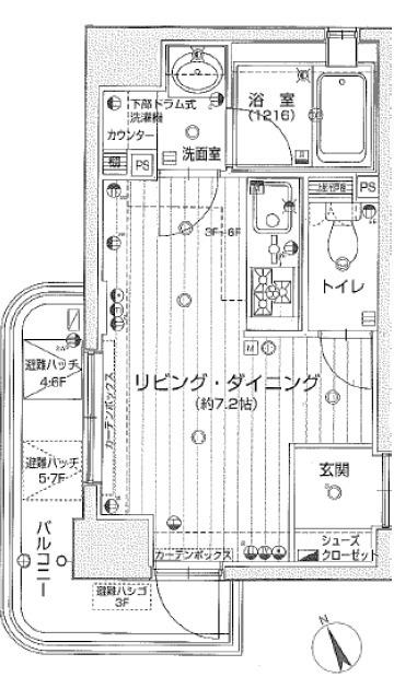 リヴェール池袋(ワンルーム/5階)の間取り写真