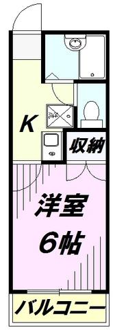 フォーレスト(1K/1階)の間取り写真
