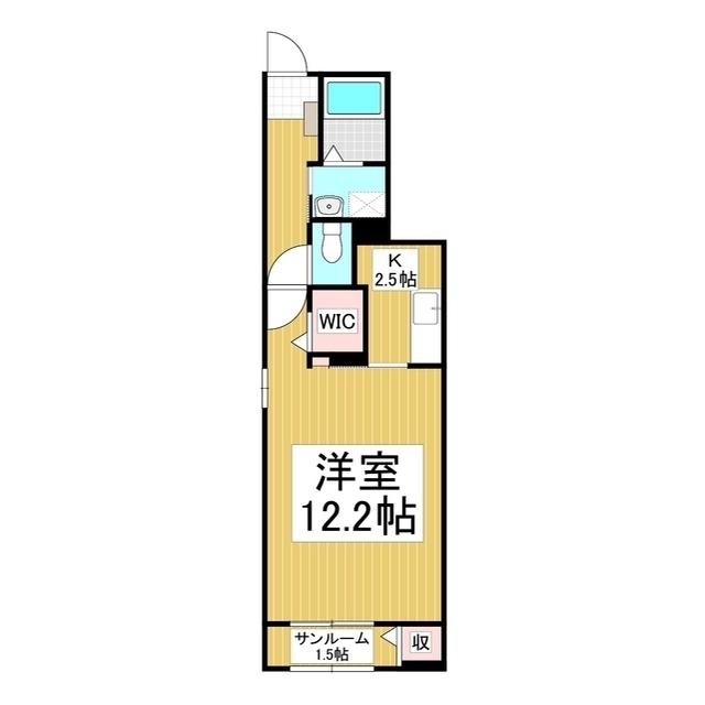 ルミエール赤羽(1K/1階)の間取り写真