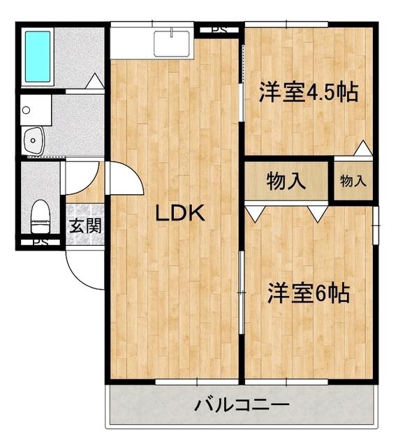 サンプラザ(2LDK/1階)の間取り写真