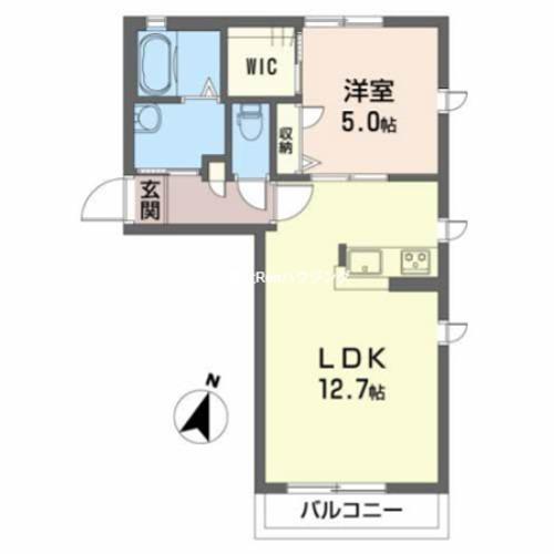 シャーメゾン ツインズ A棟(1LDK/2階)の間取り写真
